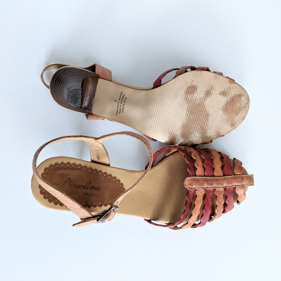 🇧🇷 Passofino Strappy Leather Sandals Made In Brazil - Picture 5 of 6